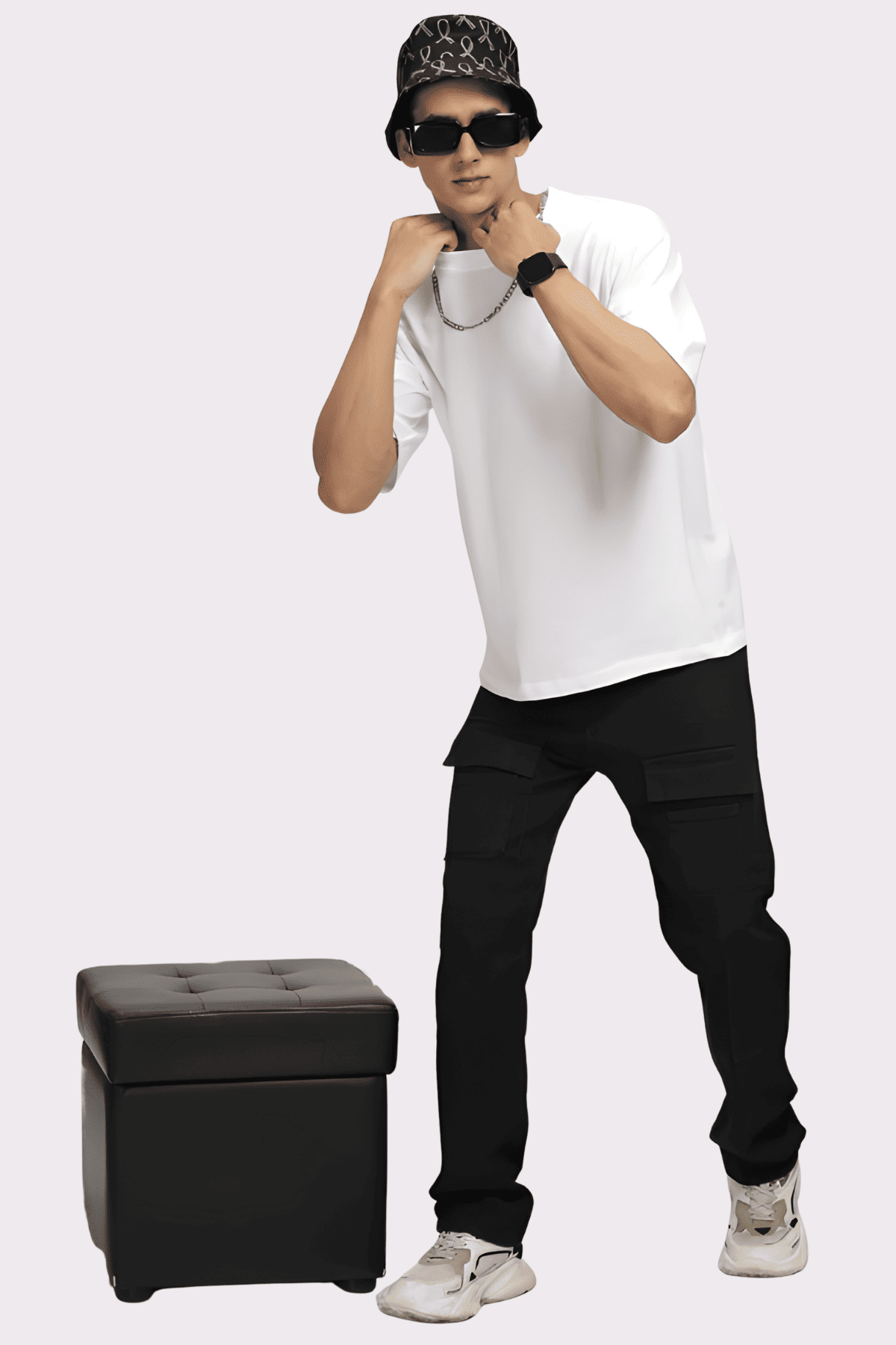 Custom White Oversized Fit T-shirt