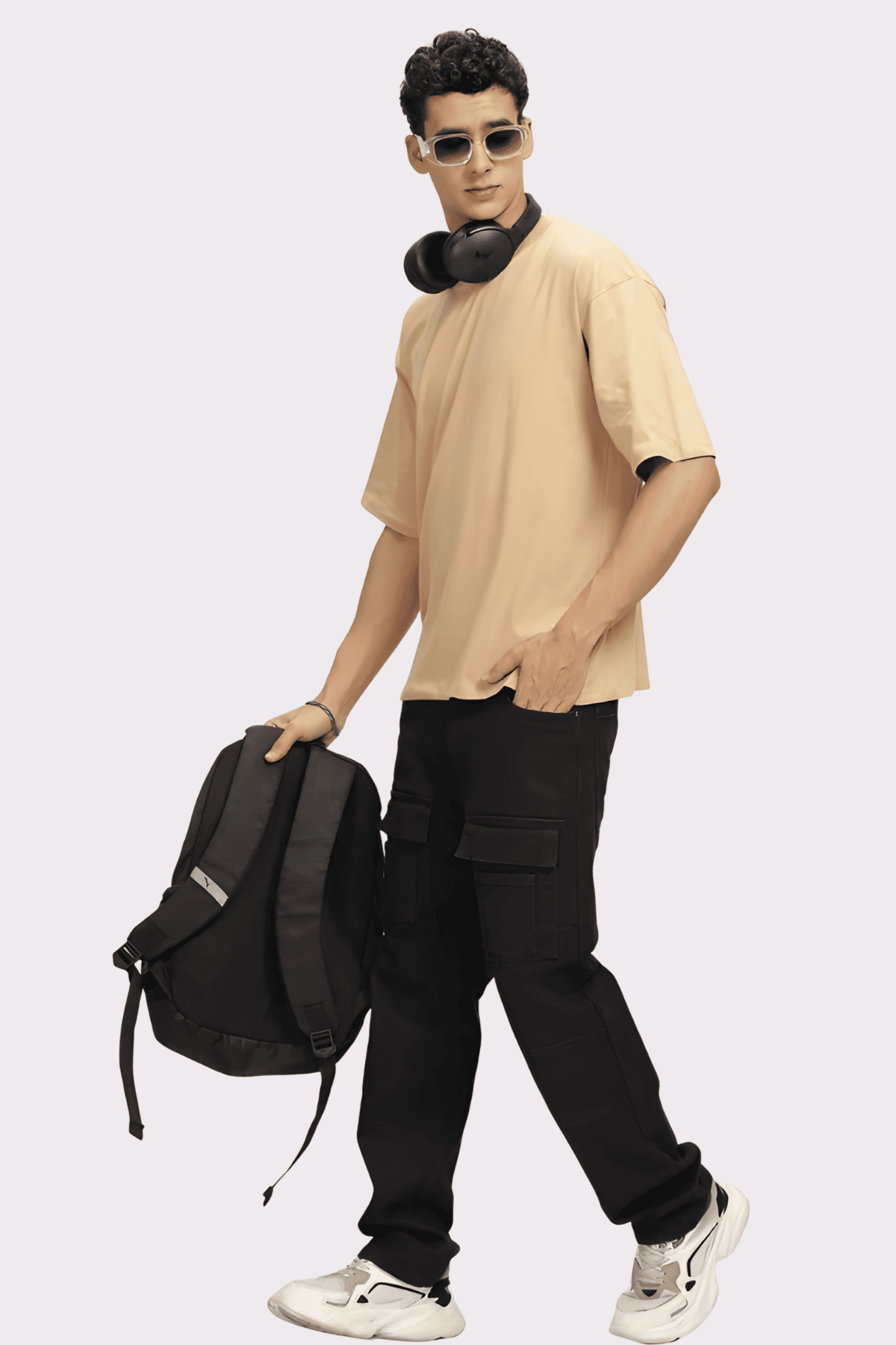 Custom Beige Oversize Fit T-shirt