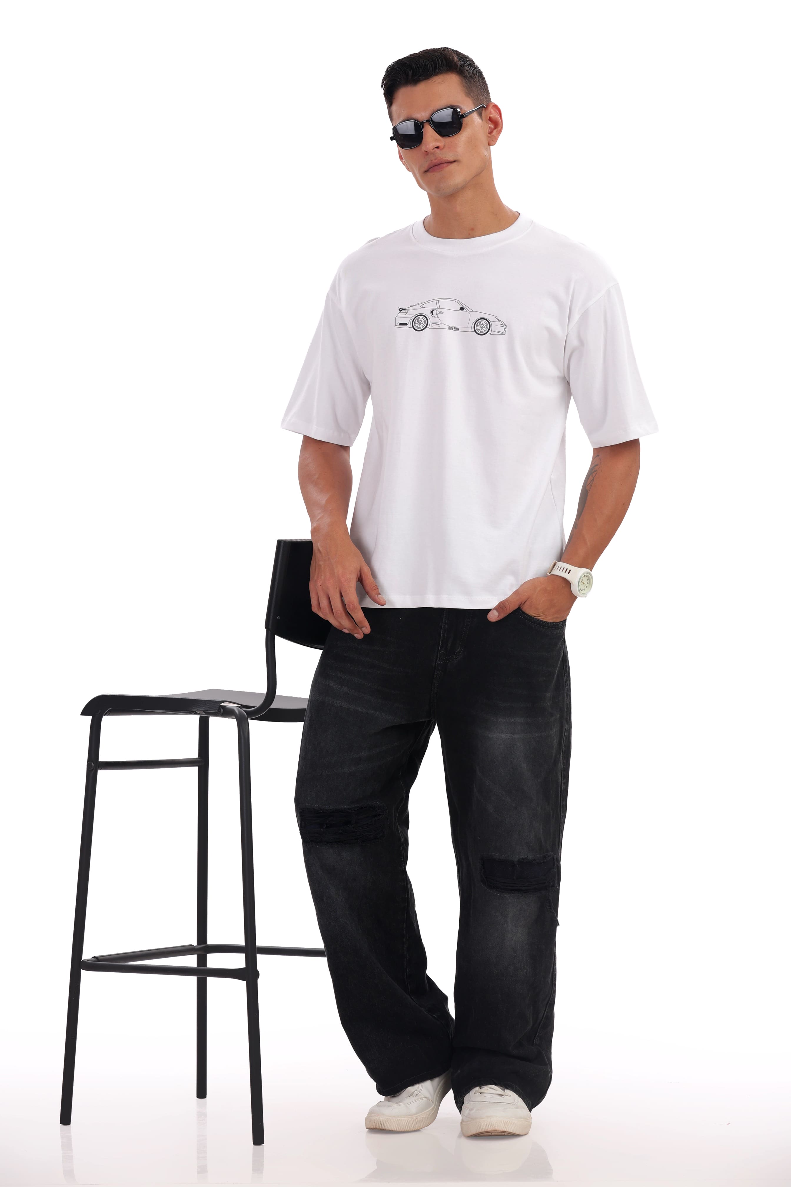 White Torque Tee Oversize Tee