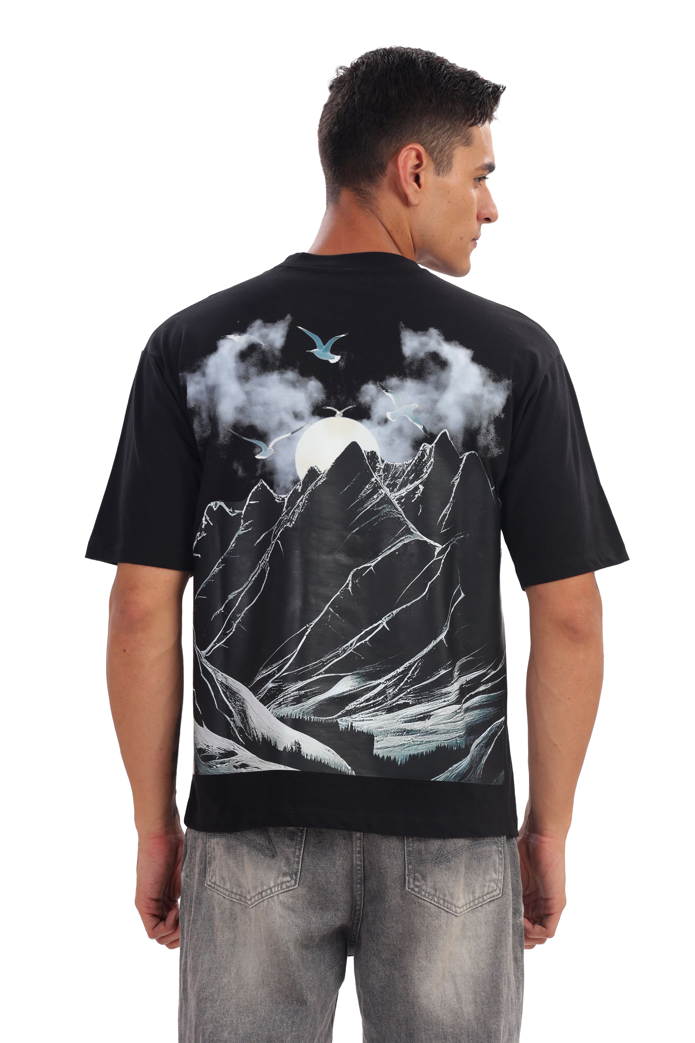 The Black Moonlit Peak Tee
