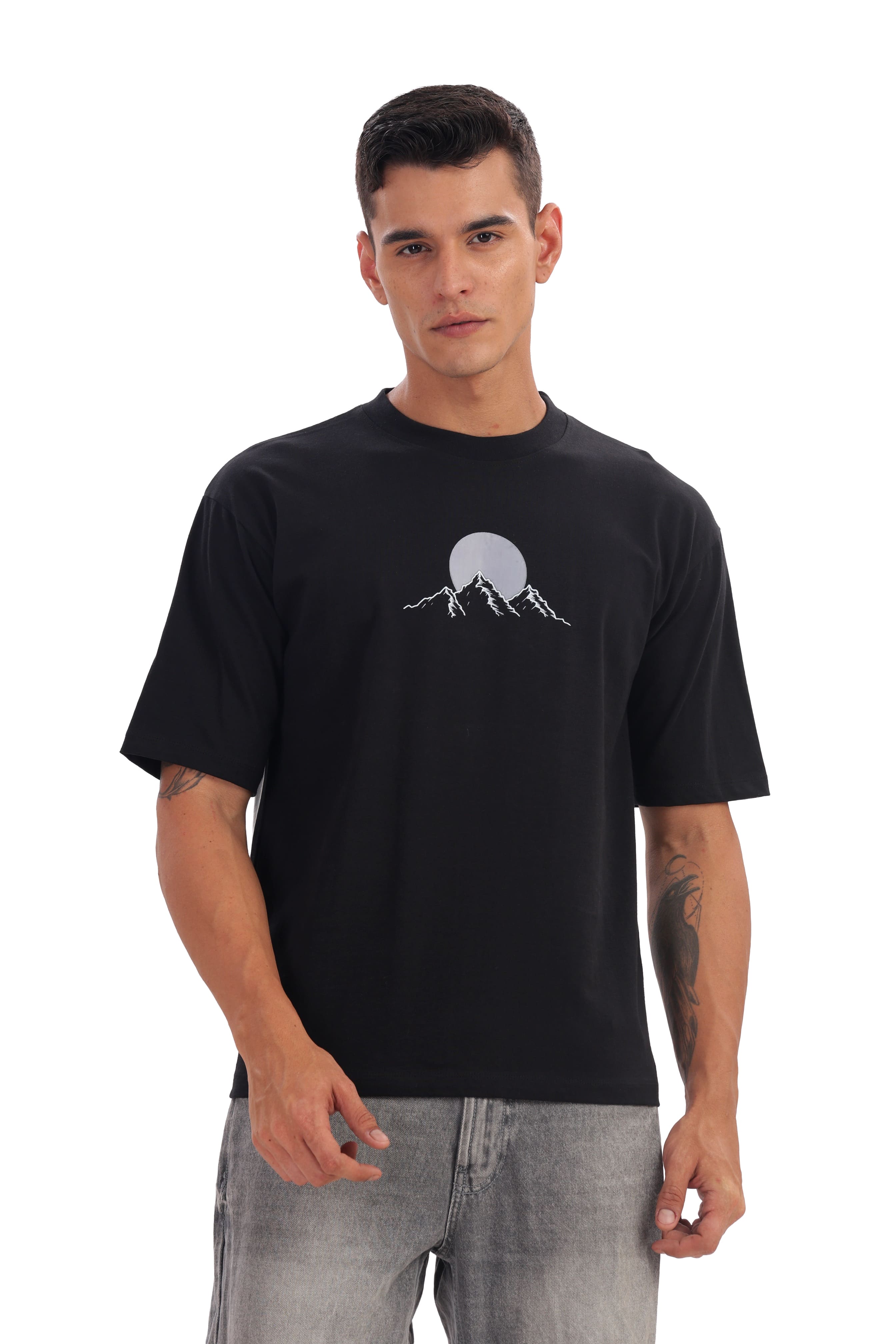 The Black Moonlit Peak Tee