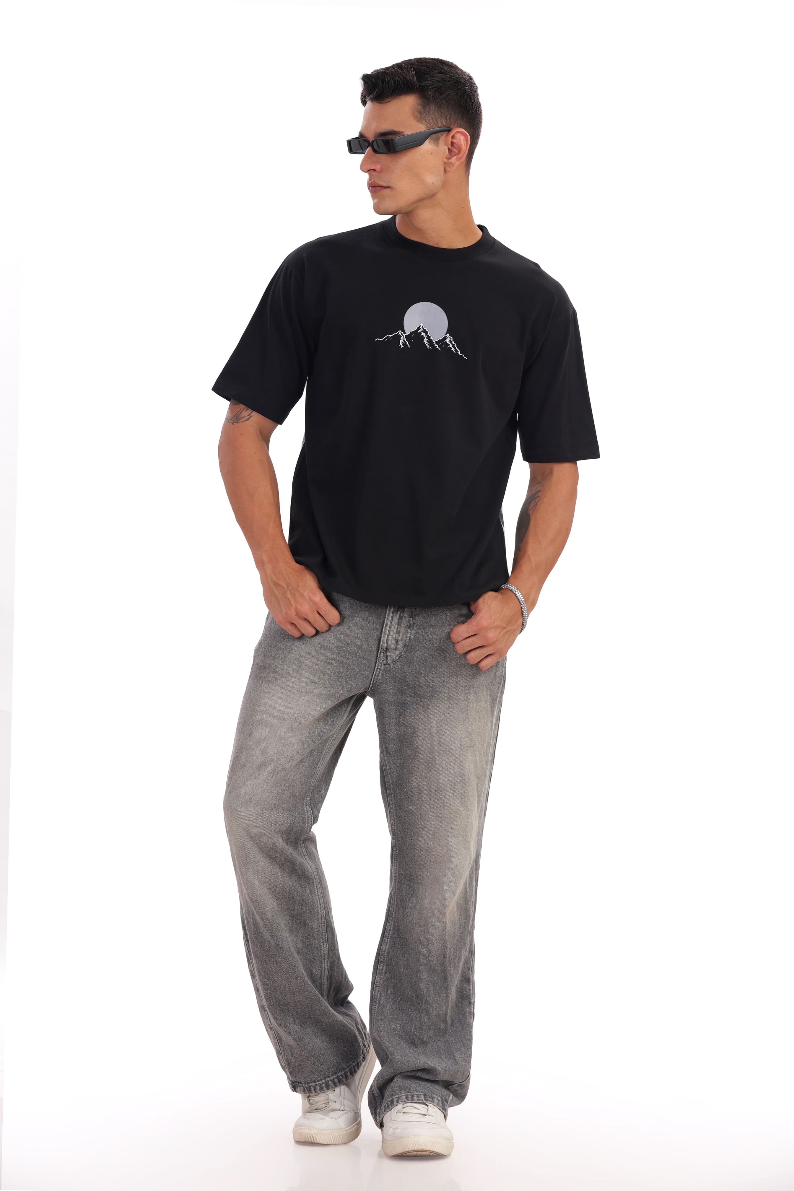 The Black Moonlit Peak Tee