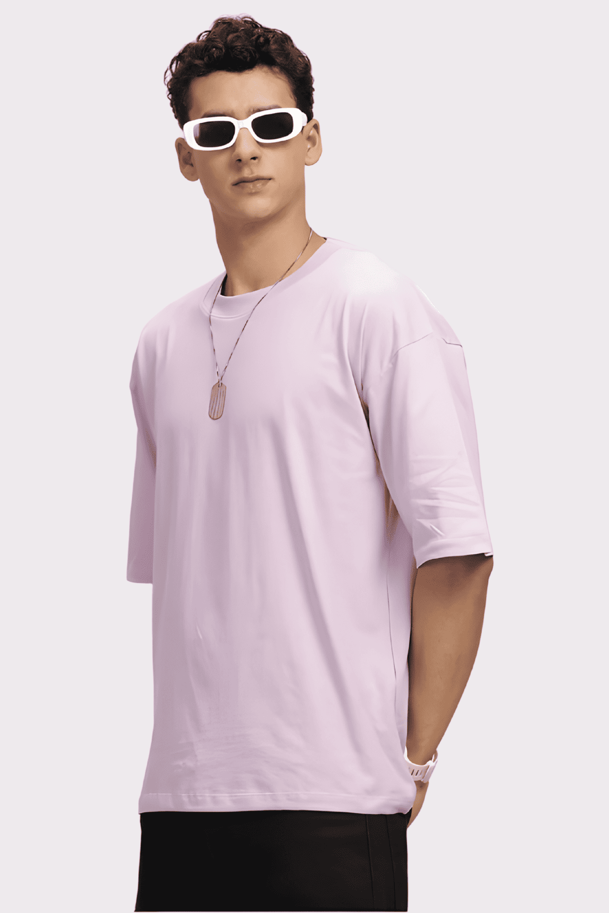 Custom Pale Lilac Oversized Tee