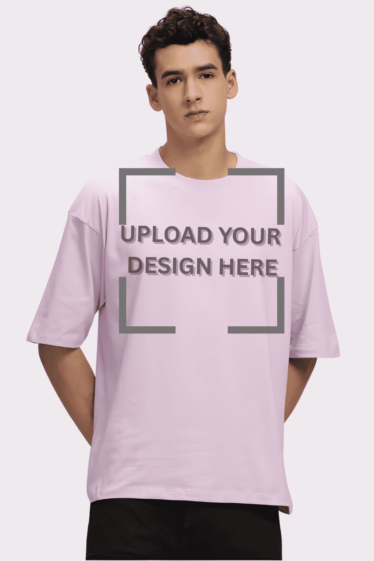 Custom Pale Lilac Oversized Tee