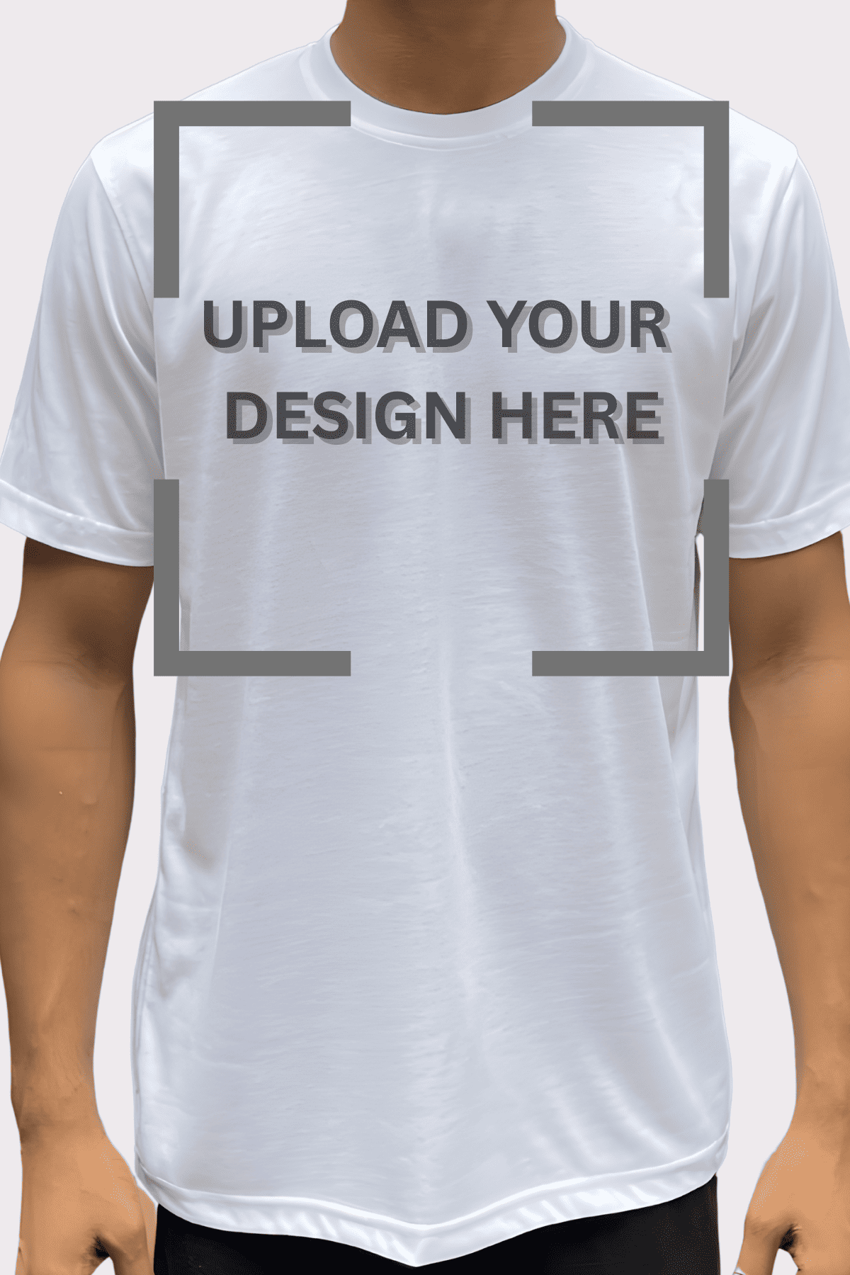 Custom White polyster T- For Men