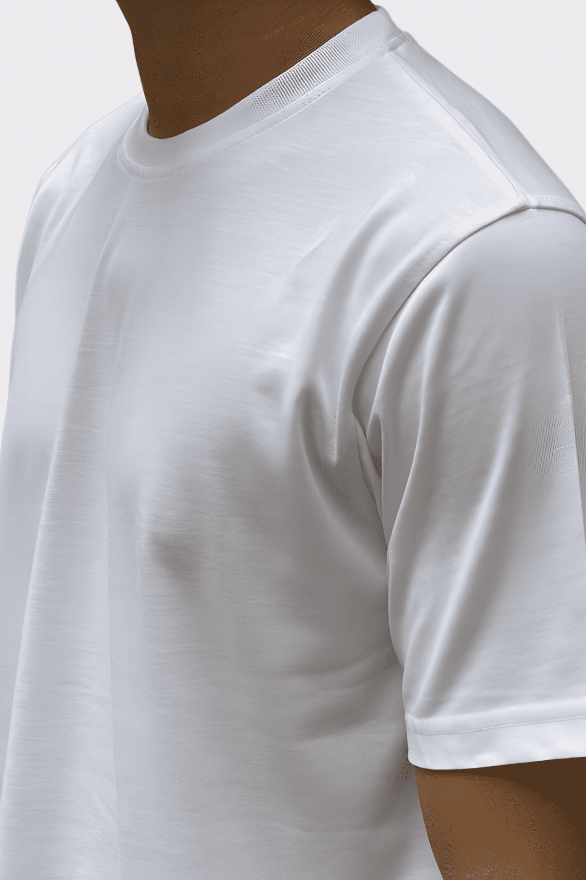 Custom White polyster T- For Men