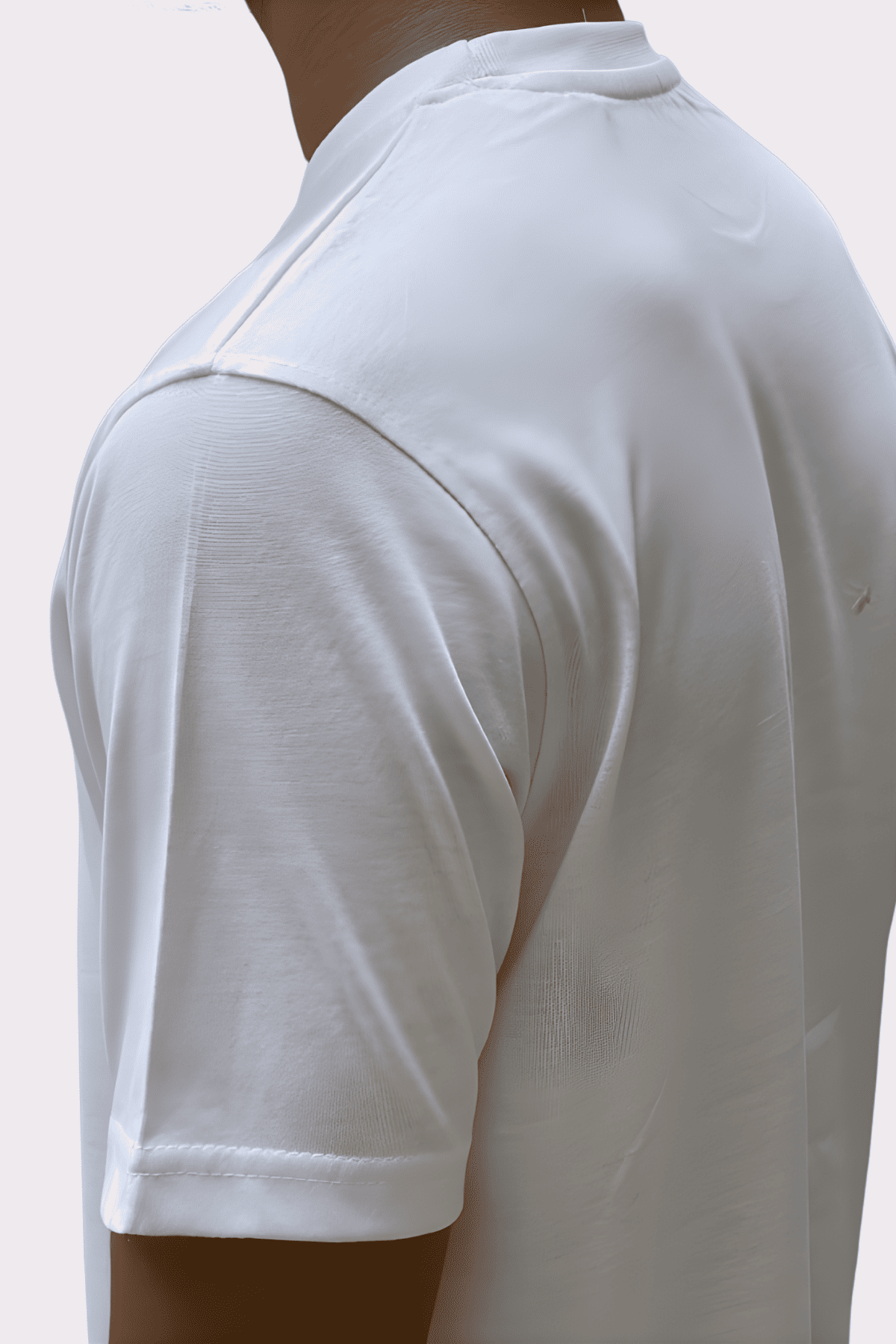 Custom White polyster T- For Men