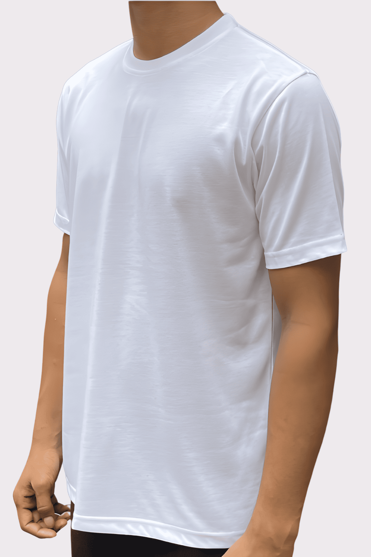 Custom White polyster T- For Men