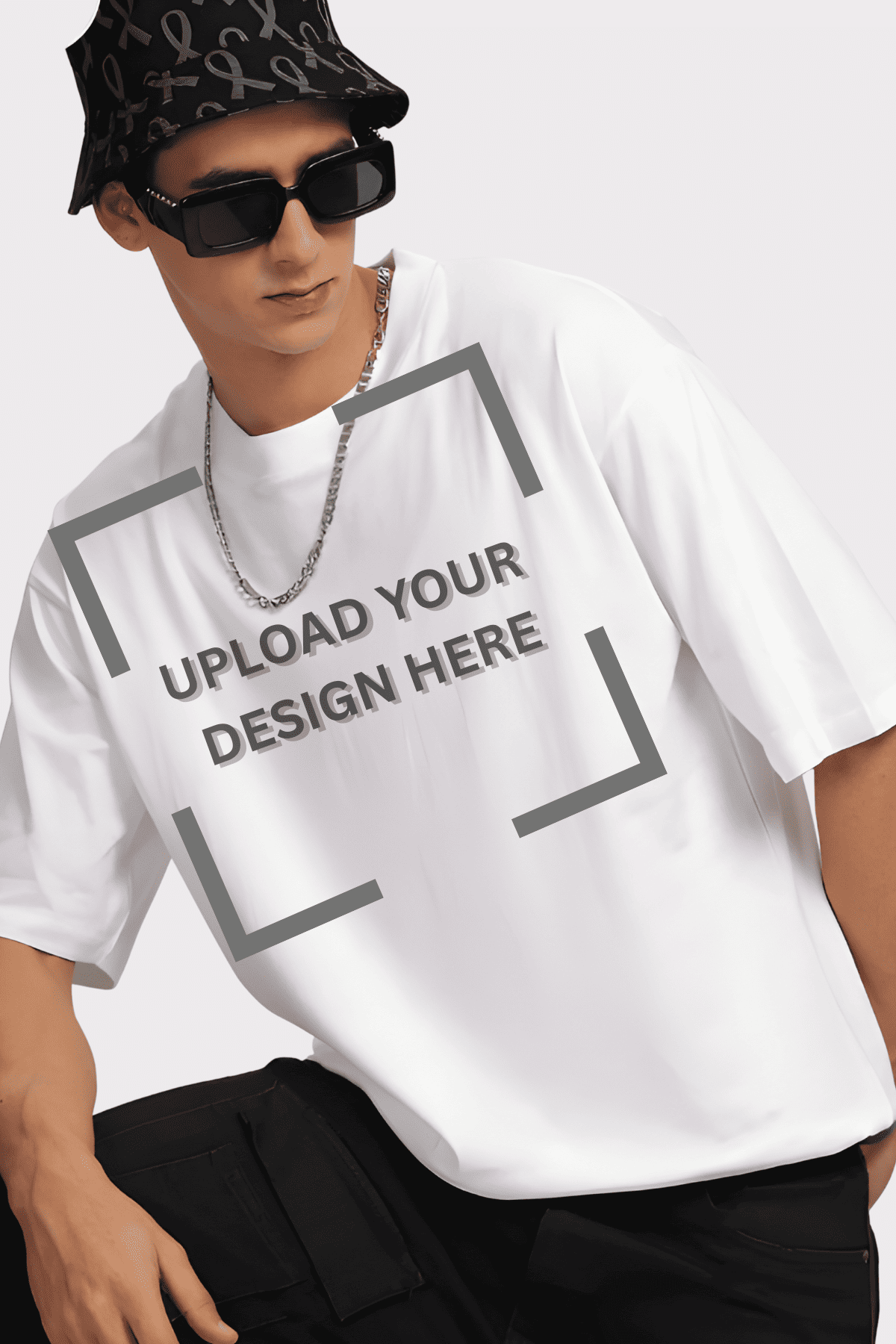 Custom White Oversized Fit T-shirt