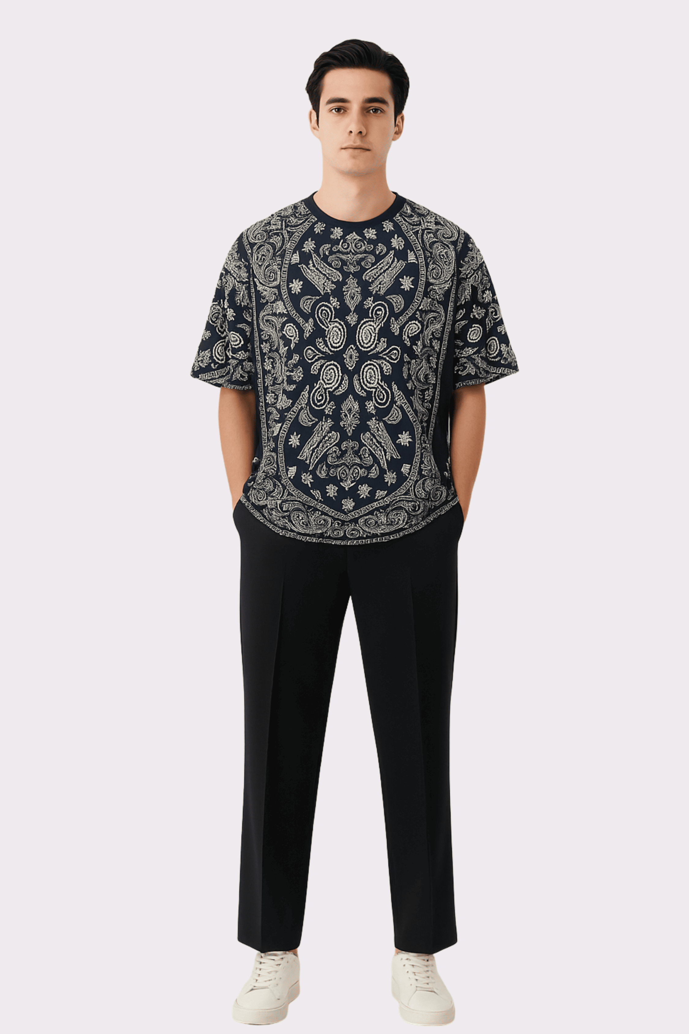 Navy Blue Bandana Tee