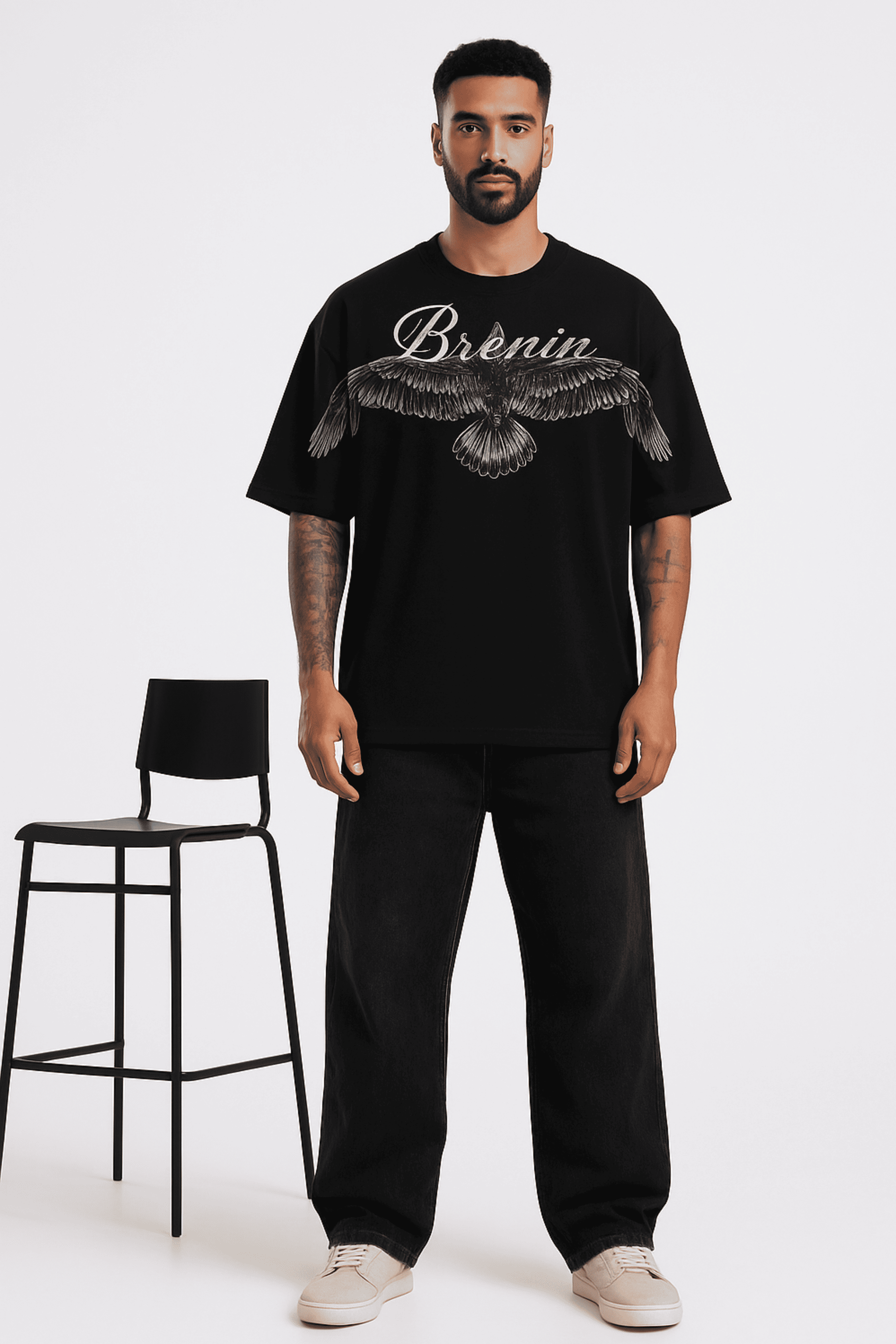 Regal Black Oversize Tee