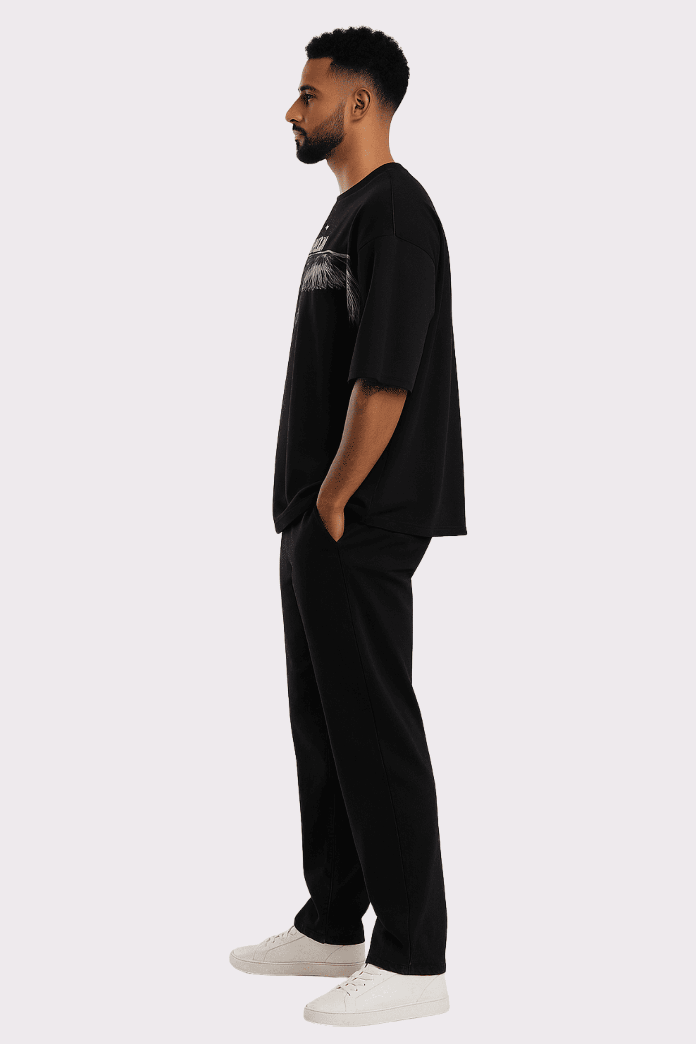 Regal Black Oversize Tee